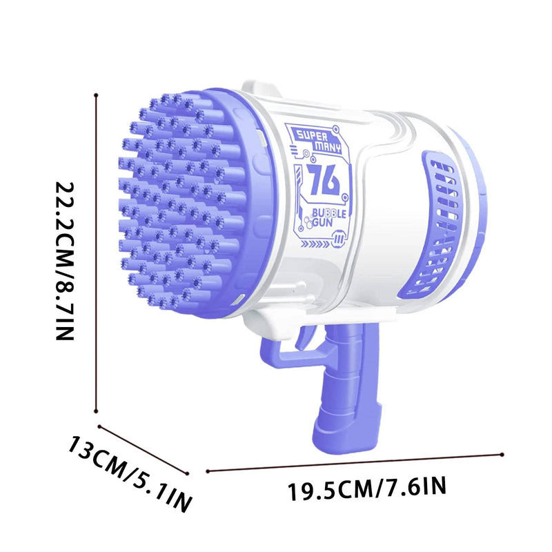 Pistola de burbujas con 76 agujeros