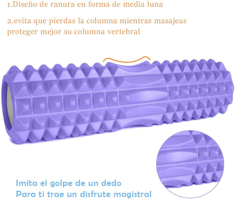 Rodillo de espuma con puntas para masaje