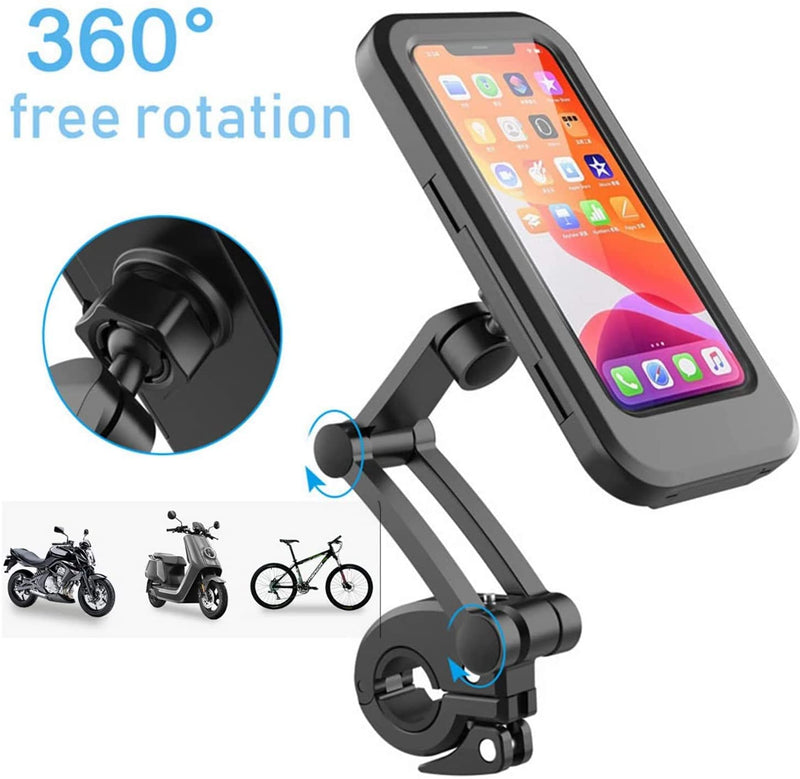 Soporte Movil Moto y Bicicleta en Manillar Rotación 360°